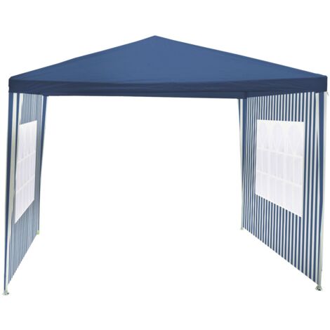 BURI Gartenpavillon Blau 3x3m Pavillon Partyzelt Gartenzelt Zelt wasserabweisend