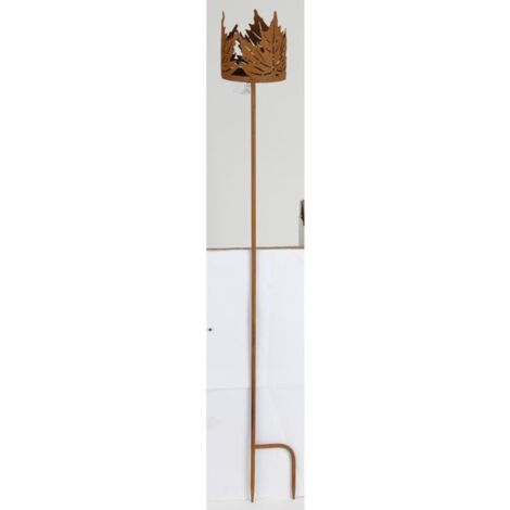 BURI Gartenstecker Kerzenhalter Blätter 102cm Dekoration Erdspieß Stab Figur Metall