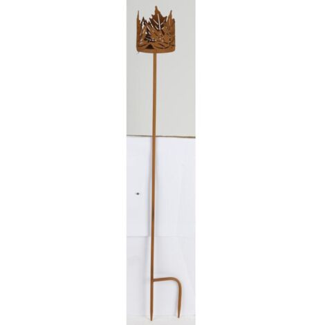 BURI Gartenstecker Kerzenhalter Blätter 90 cm Dekoration Erdspieß Stab Figur Metall