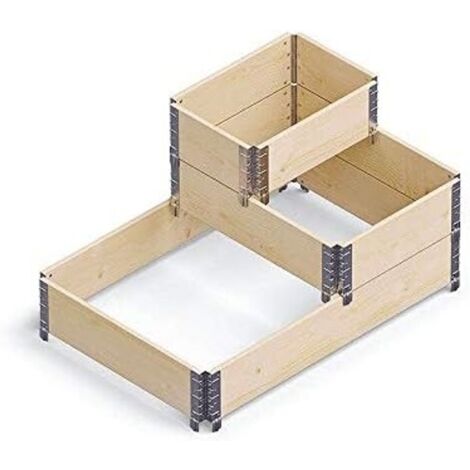BURI Holz-Stufenbeet Hochbeet Wendeltreppe Pflanzkasten Blumenkasten Kräuterbeet
