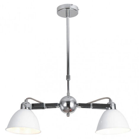 Buri Lampe 2xe27 weiß/chrom regx52x15,5 cm