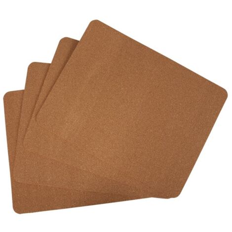 BURI Platzset aus Kork 4er-Pack Tischmatten Platzdeckchen Platzmatte Untersetzer