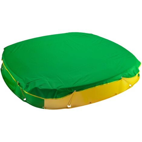 BURI Premium Sandkasten aus Kunststoff in verschiedenen Farben 150 x 150 x 20 cm - Abdeckplane