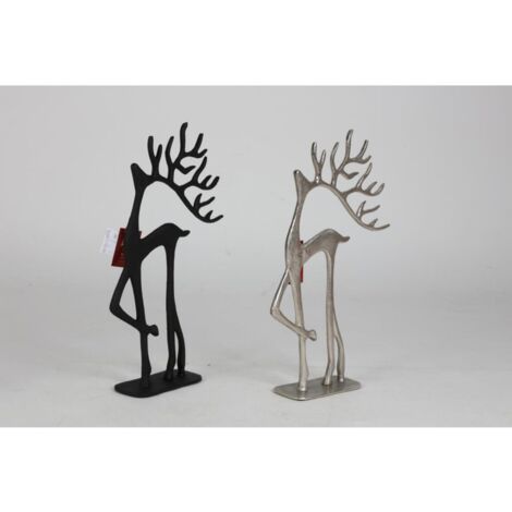 BURI Rentier Metall 38cm Dekoration Christmas Figur Fenster Tisch Advent Winter