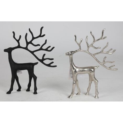 BURI Rentier Metall Dekoration Christmas Figur Fenster Tisch Advent Winter Raum
