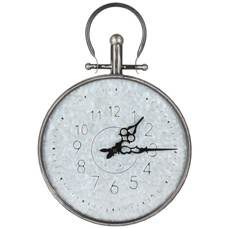 BURI Retro Wanduhr 31,5cm Taschenuhr Design Küchenuhr Wohnzimmeruhr Baduhr Quartz Uhr