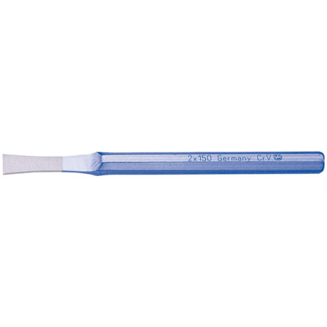 Burin à mâter, tige à 8 pans, Larg. : de la lame : 2 mm, Long. 125 mm, Epaisseur de tige 10 mm