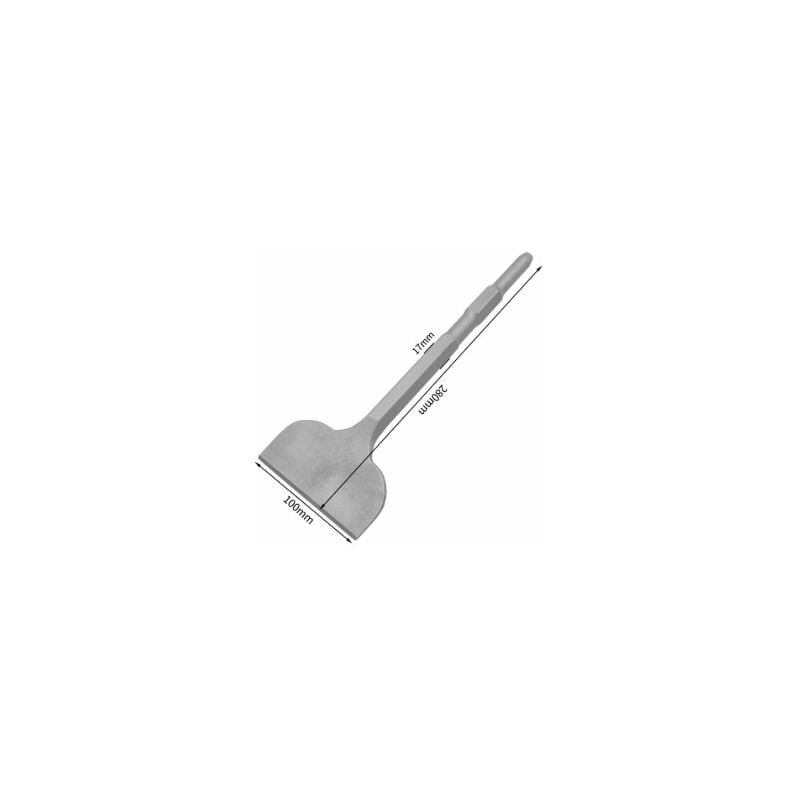 Alovez - Burin, broche et ciseau de maçon Burin Plat 17x100 x 280mm - Idéal Pour Enlever Le Béton Et La Maçonnerie - Sds Hexagol Extra Hardened Tip