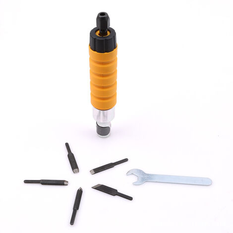 Burin électrique pour bois Outils de gravure sur bois Pour perceuse électrique Tige flexible Axe flexible Pour loisirs créatifs (axe flexible non inclus)LO-Ron