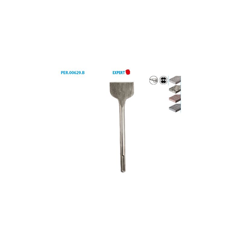 Leman - Burin plat sds max béton Expert Larg. 25 Long. 400mm