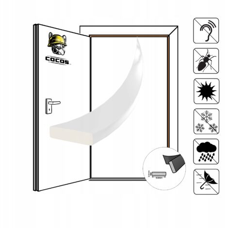 Burlete autoadhesivo para puerta y ventana I 8X2 mm BLANCO
