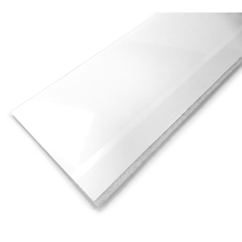 Geko - Burlete Autoadhesivo pvc 1m Blanco Resistente Intemperie Puertas