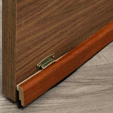 Burlete Bajo Puerta 081,5Cm Tornillos Cepillo Madera Sapelly Basculante Burcasa