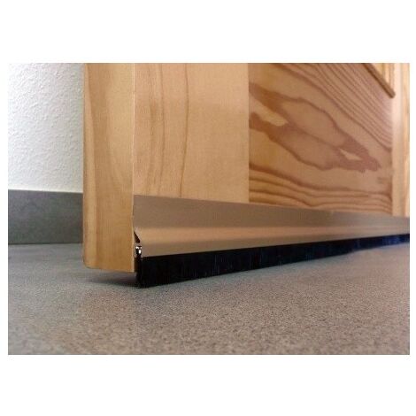 Burlete Bajo Puerta 092Cm Adhesivo Cepillo Aluminio Oro Burcasa