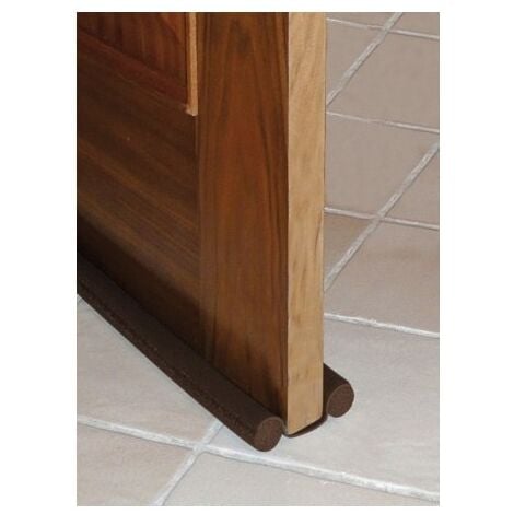 Burlete Bajo Puerta 095Cm Doble Rollo Pvc Marron Burcasa
