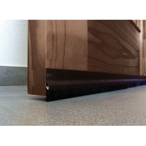 Burlete Bajo Puerta 125Cm Tornillos Flecos Aluminio Bronce Burcasa