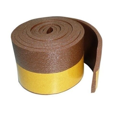 Burlete Bajo Puerta 40Mmx01Mt Tira Adhesivo Pvc Marron Burcasa