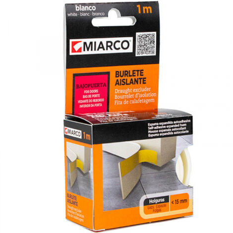Burlete bajo puerta blanco -