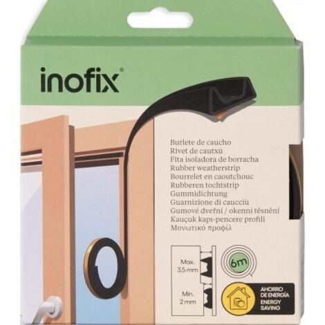 EHLIS BURLETE CAUCHO ADHESIVO K NEGRO - INOFIX