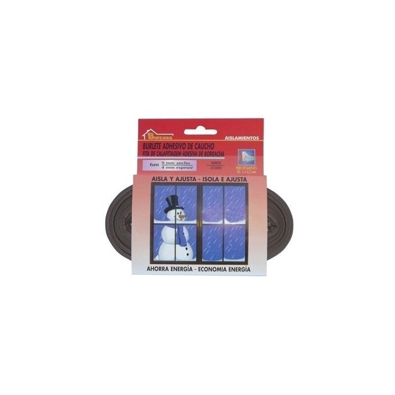 

Burlete Puerta/Ventana 9Mmx06Mt Adhesivo 'E' Caucho Marron Burcasa
