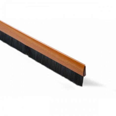 BURLETE CEPILLO CURVADO.100 CM. PELO 25MM.ADHES. / MADERA CLARA -  BRINOX