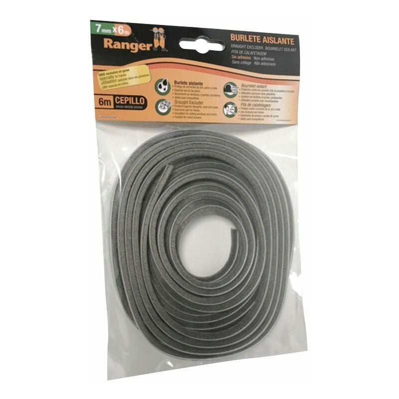 

Miarco - BURLETE CEPILLO GUÍAS 7MMX6M. GRIS