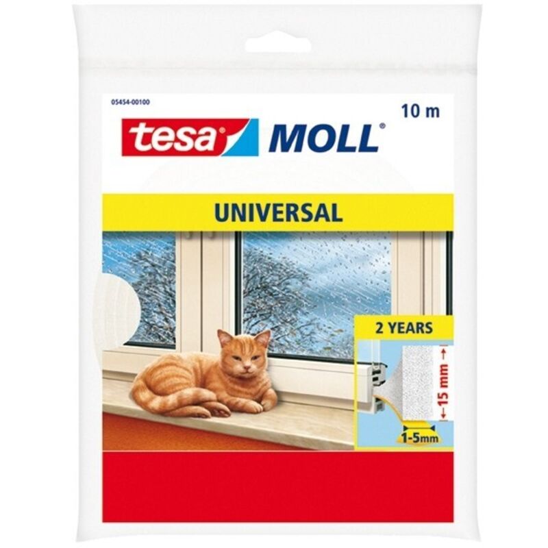 

Burlete Puerta/Ventana 15Mmx10Mt Adhesivo Espuma Blanco Tesa Moll Tesatape