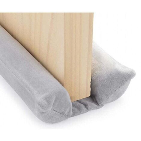 Burlete doble de 80 cm para puertas - Burlete para puerta de protección - Burlete gris - Burlete contra corrientes de aire y ruido - Burlete redondo para puerta