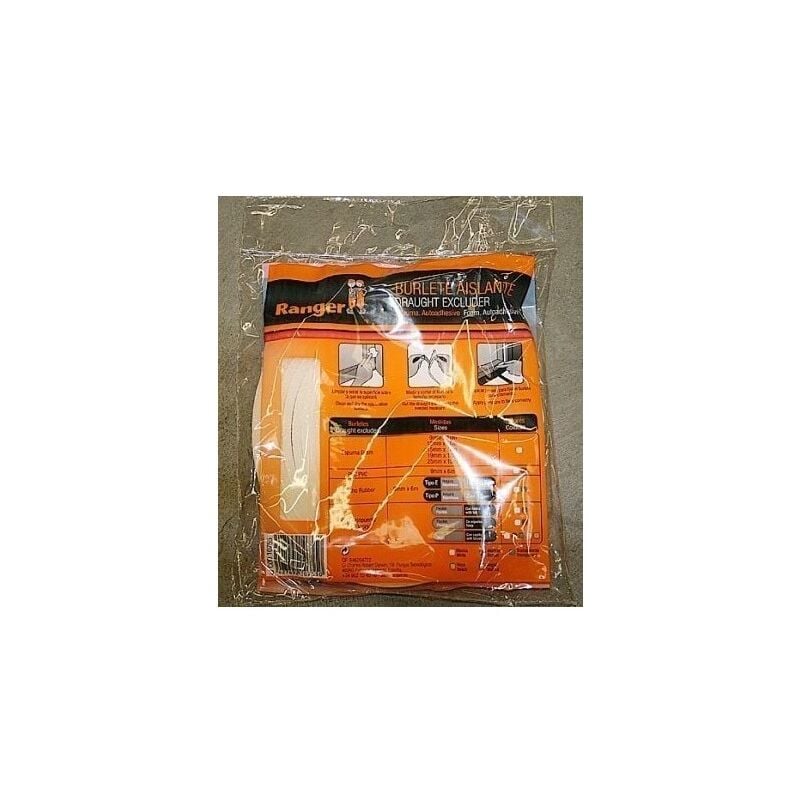 

Burlete Puerta/Ventana 15Mmx10Mt Adhesivo Espuma Blanco - Ranger