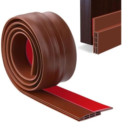 Burlete marrón de silicona para puertas YOUSHARES (100 x 5 cm)