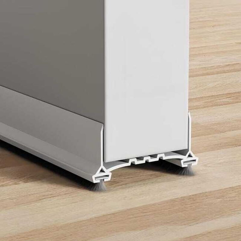Burlete para puerta resistente al viento y al sonido, adhesivo fuerte, para puertas exteriores e interiores, 100 cm, color blanco