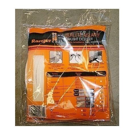 Burlete Puerta/Ventana 15Mmx10Mt Adhesivo Espuma Blanco Ranger