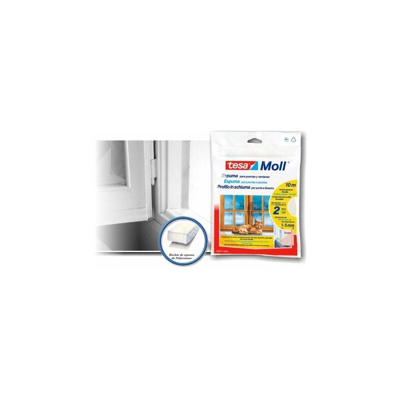 

Burlete Pta/vent. 9mmx10mt Adh Espuma Bl Tesa Moll Tesatape