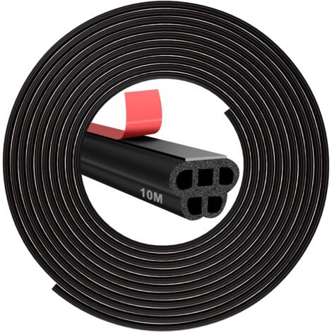Burlete universal para puertas de coche, 10 m, burlete para puertas de garaje, impermeable, a prueba de polvo, protección de bordes, protección de bordes para chapa metálica, doble capa.