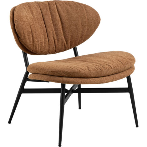 Burma fauteuil fauteuil lounge tissu orange.