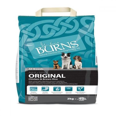 main image of "Burns Adult Original Chicken And Brown Rice Hypoallergenic Complete Dry Dog Food (2kg) (May Vary)"