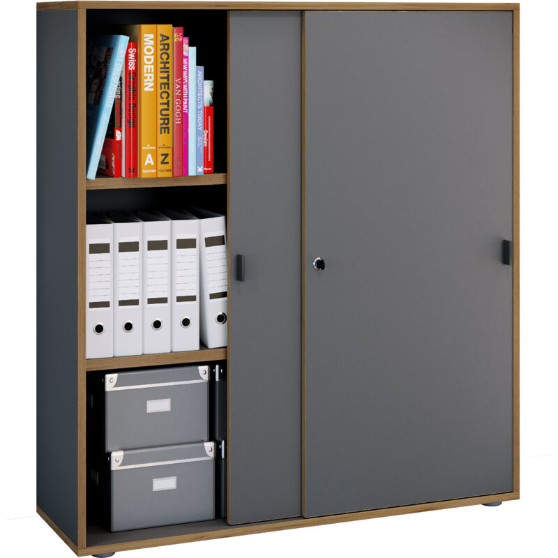 Vcm - Büroschrank Schiebetüren Salia 3fach 100