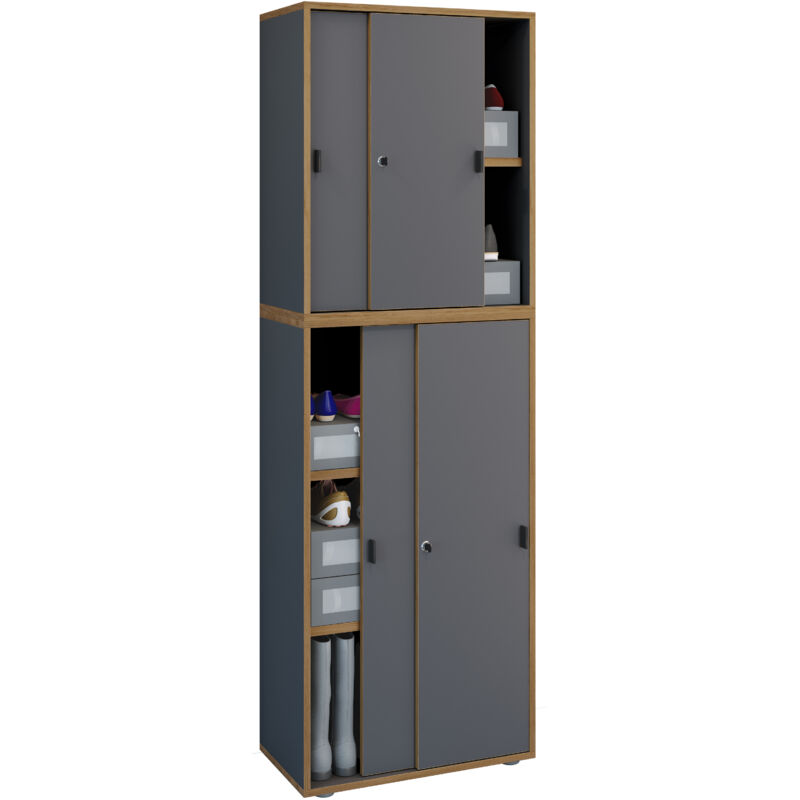 Vcm - Büroschrank Schiebetüren Salia 5fach B60
