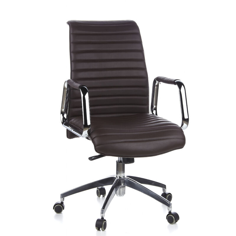 Bürostuhl / Chefsessel Aspera 10 Nappaleder Braun Hjh Office