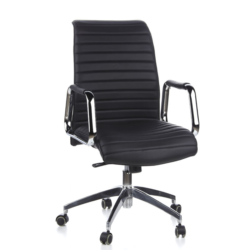 Bürostuhl / Chefsessel Aspera 10 Nappaleder Schwarz Hjh Office