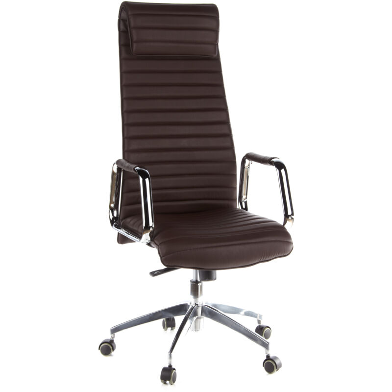 Bürostuhl / Chefsessel Aspera 20 Nappaleder Braun Hjh Office