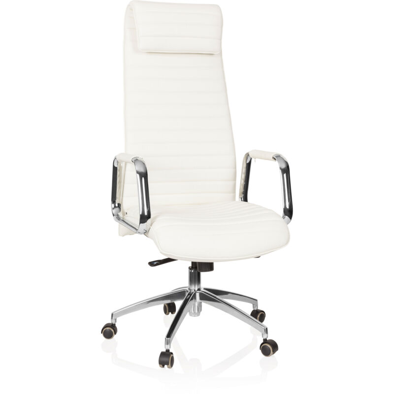 Bürostuhl / Chefsessel Aspera 20 Nappaleder Elfenbein Hjh Office