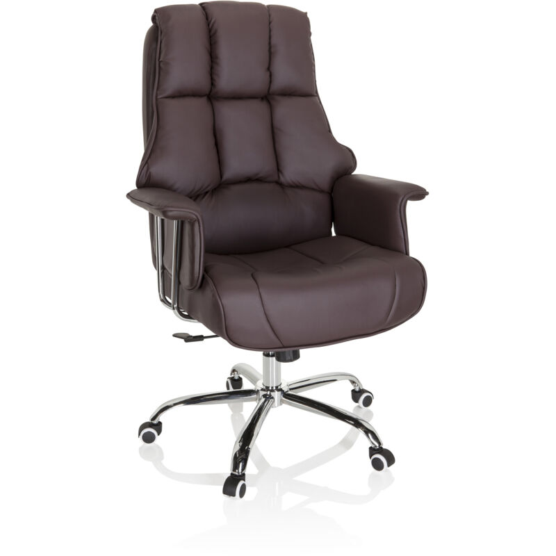 Bürostuhl / Chefsessel Commander Kunstleder Braun Hjh Office
