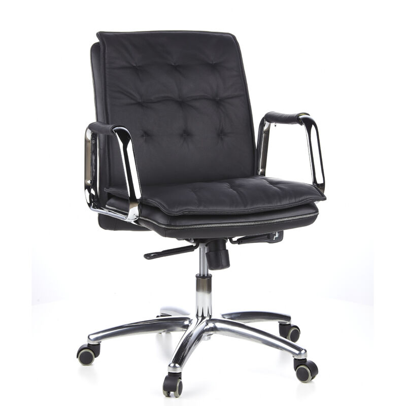 Bürostuhl / Chefsessel Villa 10 Nappaleder Schwarz Hjh Office
