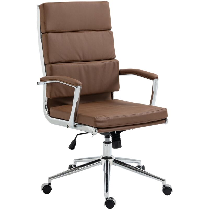 Chaise de bureau Cleveland Similicuir Marron clair