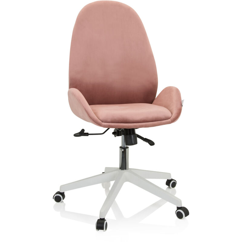 Bürostuhl / Drehstuhl Avea Samt Rosa Hjh Office
