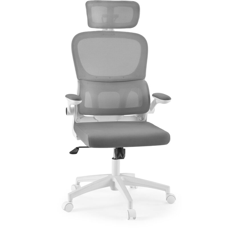 Bürostuhl / Drehstuhl Ergomy Flex Sitz Stoff / Rücken Netzstoff Grau Mybuero