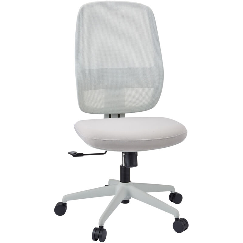 Bürostuhl / Drehstuhl Minoro W Sitz Stoff / Rücken Netzstoff Weiß / Taupe Hjh Office
