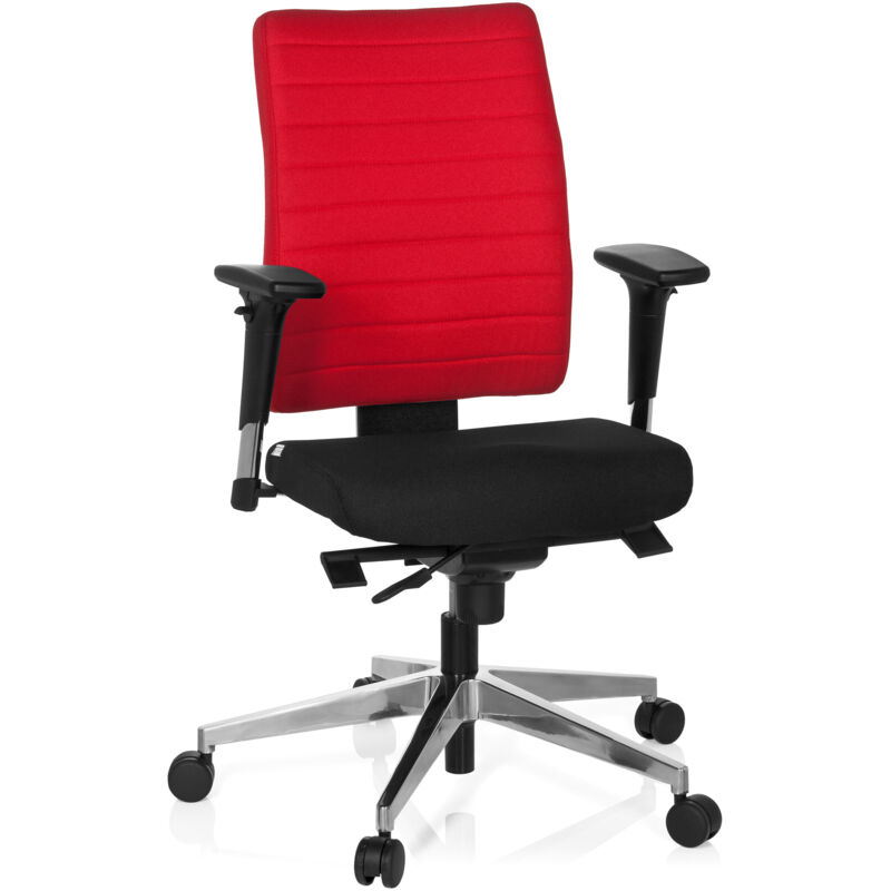 Bürostuhl / Drehstuhl Pro-tec 350 Stoff Schwarz/rot Hjh Office