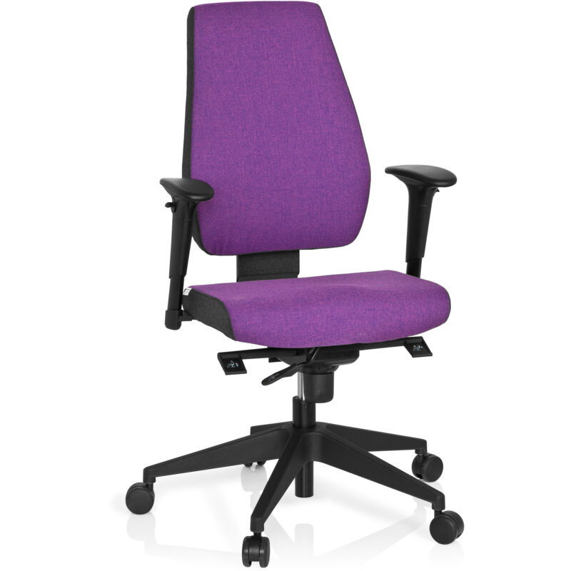 Bürostuhl / Drehstuhl Pro-tec 500 Stoff Dunkelgrau/lila Hjh Office